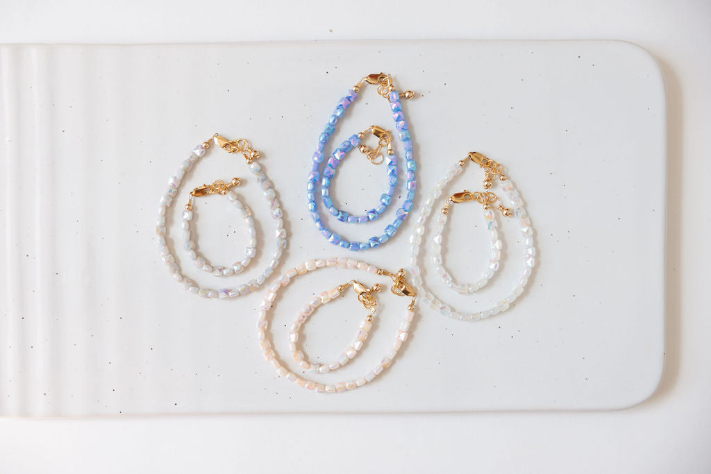 Brûlée Mom + Mini Bracelet Set (4MM Beads)