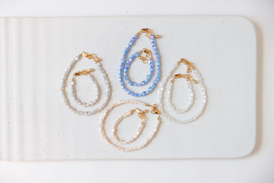 Brûlée Mom + Mini Bracelet Set (4MM Beads)