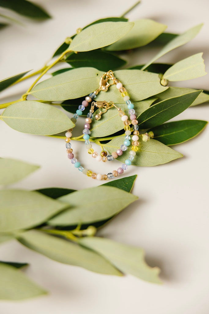 Sprout Mom + Mini Bracelet set (4MM Beads)