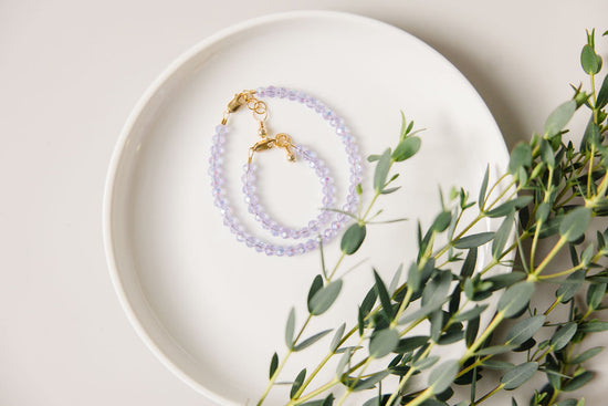 Haze Mom + Mini Bracelet set (4MM Beads)