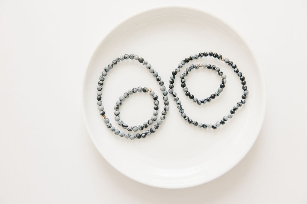 Granite Matte Bracelet (4MM Beads)