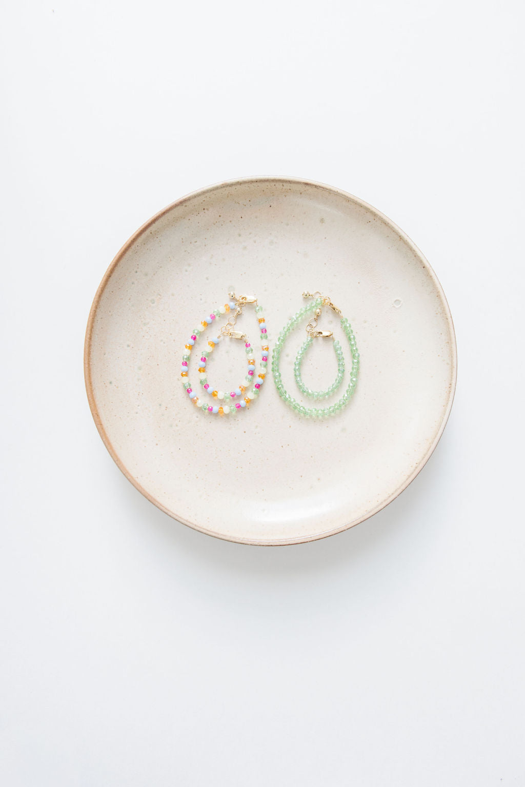 Sprinkle Mom + Mini Bracelet Set (4MM Beads)