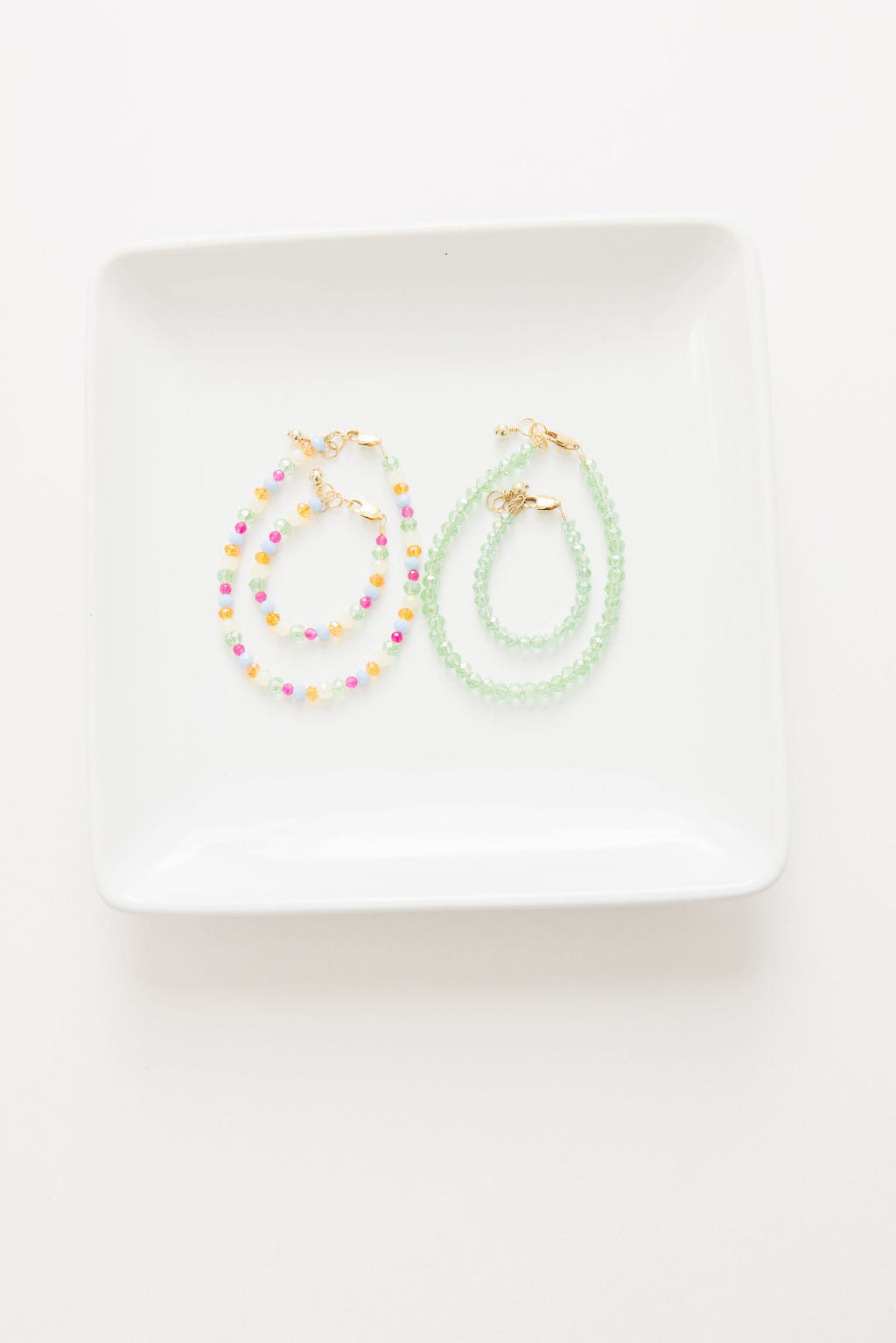 Sprinkle Mom + Mini Bracelet Set (4MM Beads)