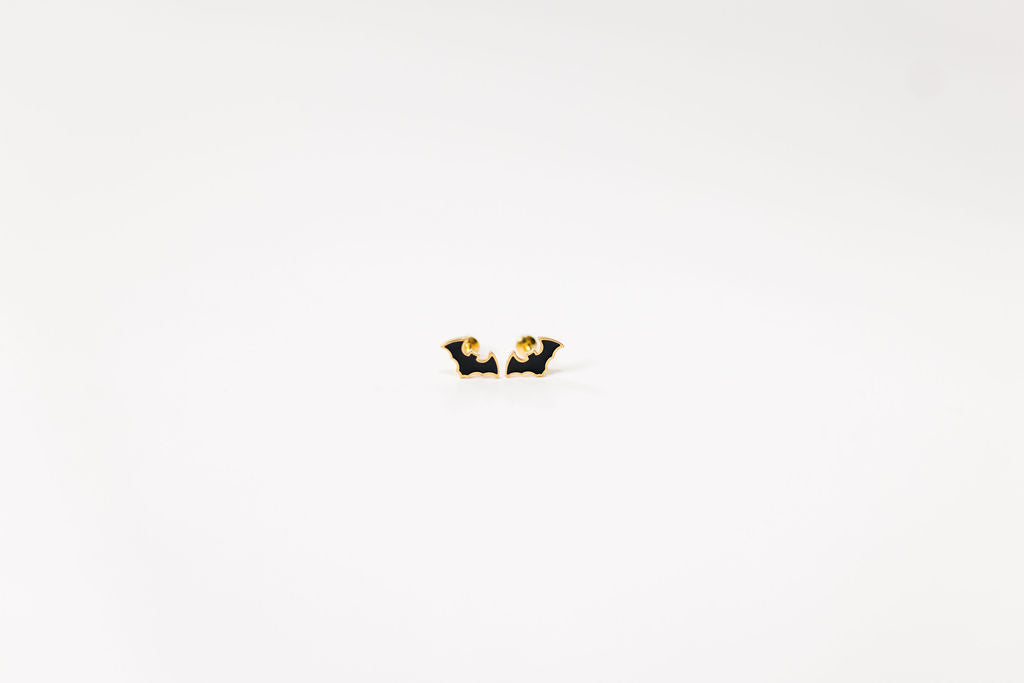 Bat Screw Back Earrings