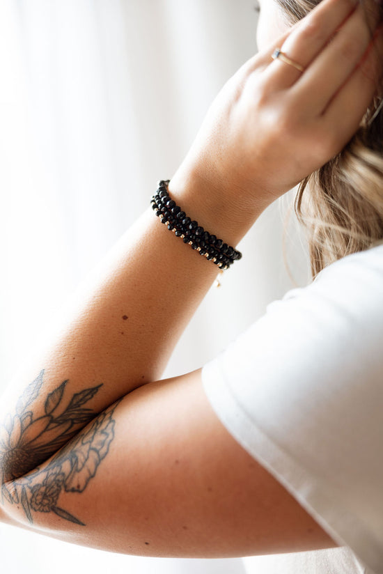 Midnight Baby Bracelet (6MM beads)