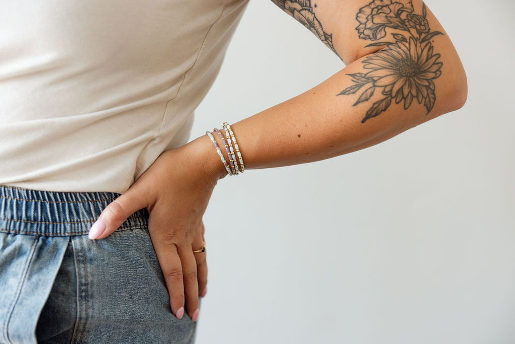 Bluette Mom + Mini Bracelet Set (3MM + 4MM Beads)