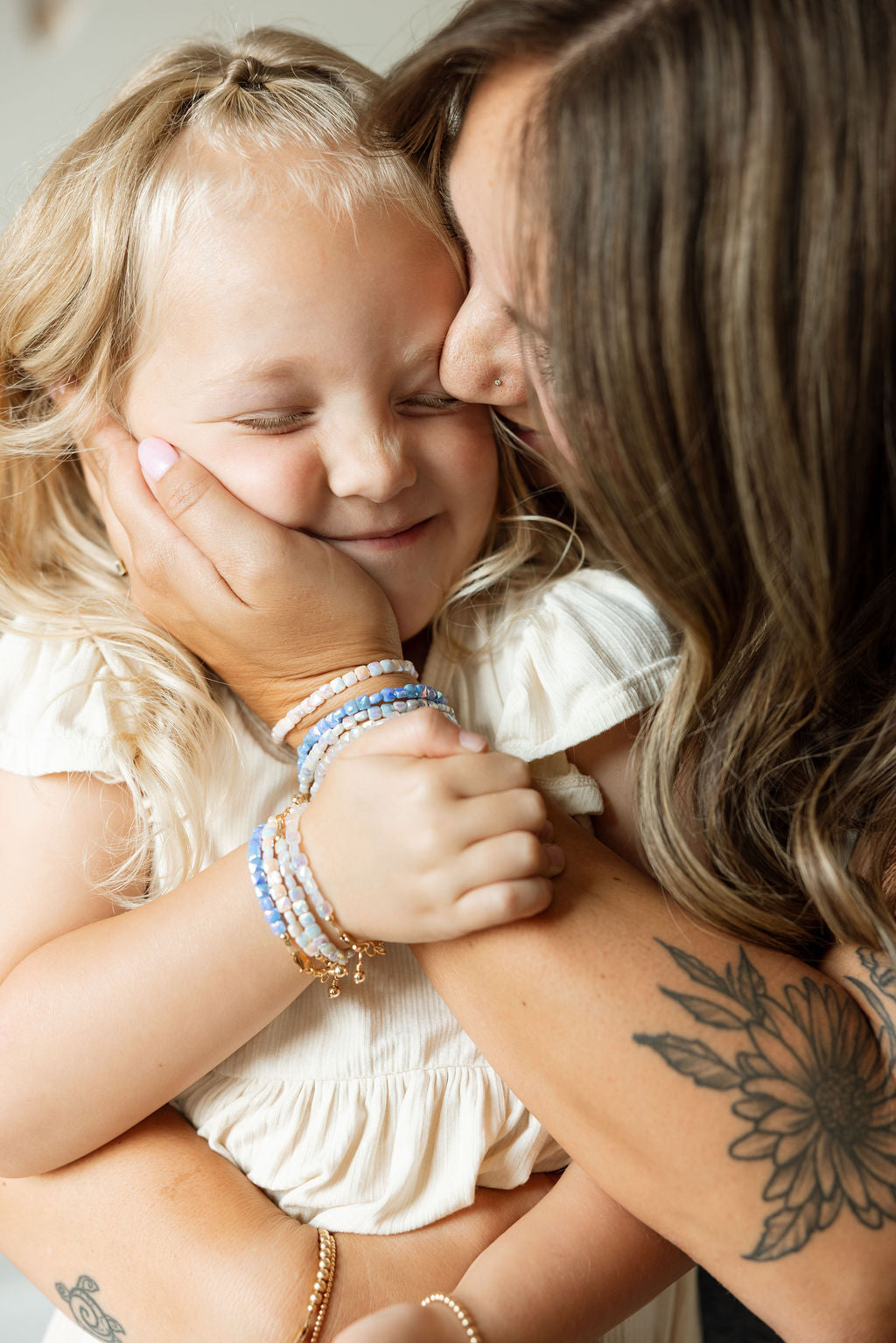 Brûlée Mom + Mini Bracelet Set (4MM Beads)
