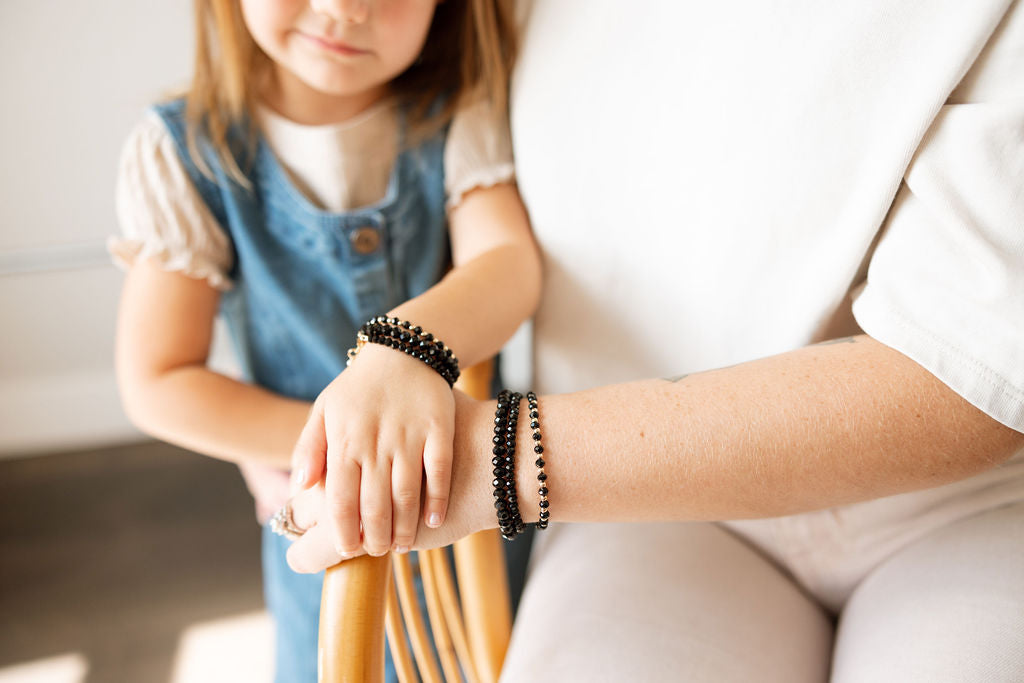 Midnight Baby Bracelet (6MM beads)