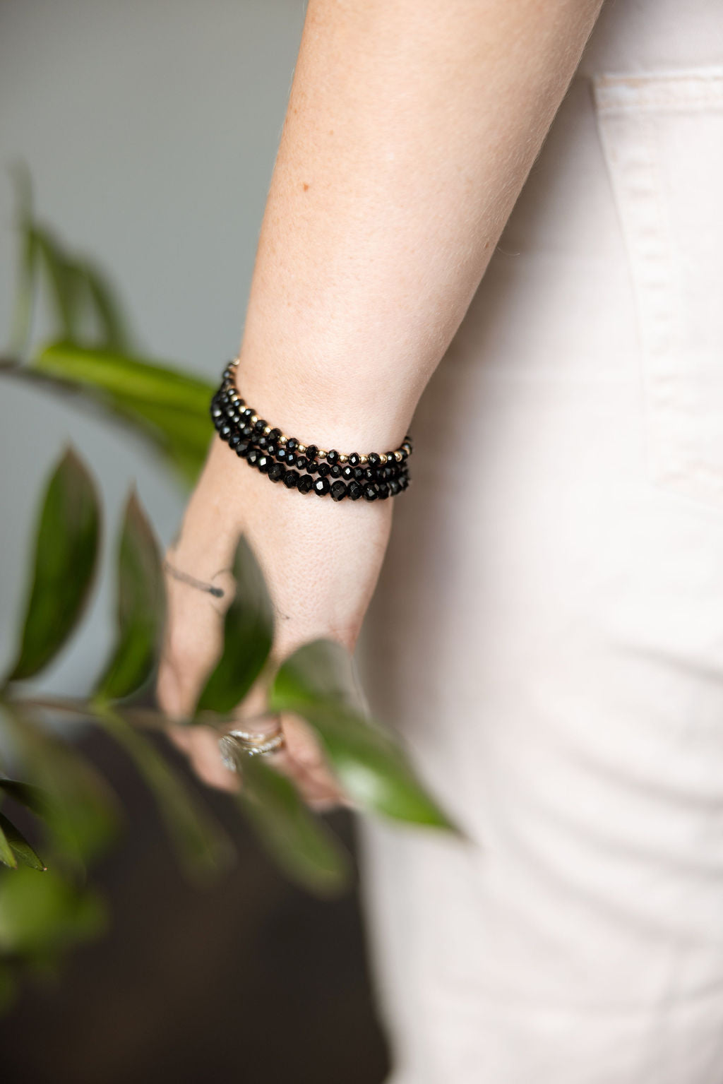 Midnight Baby Bracelet (6MM beads)