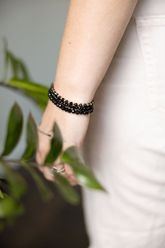 Midnight Baby Bracelet (6MM beads)