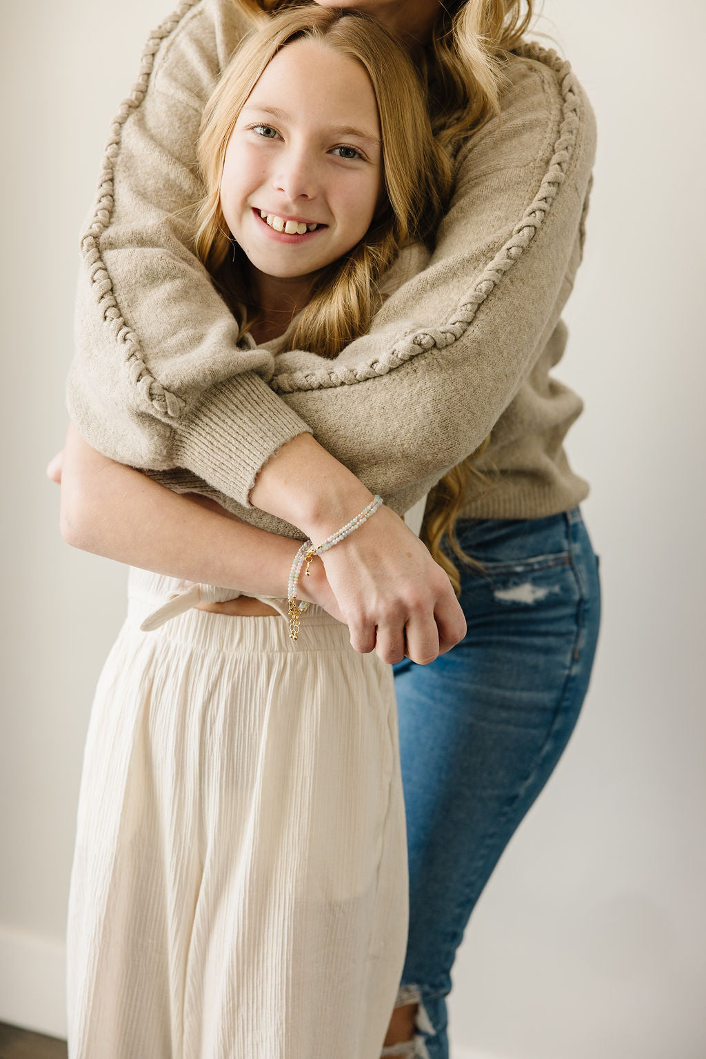 Morning Dew Mom + Mini Bracelet Set (3MM Beads)