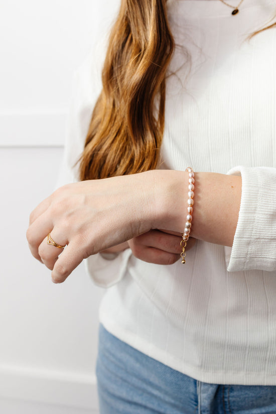 Blush Pearl Adult Bracelet (8MM beads)