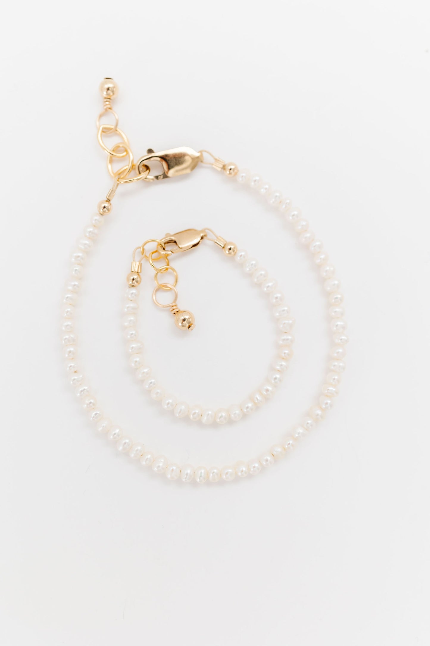 Mini Freshwater Pearl Mom + Mini Bracelet Set (2MM Beads)
