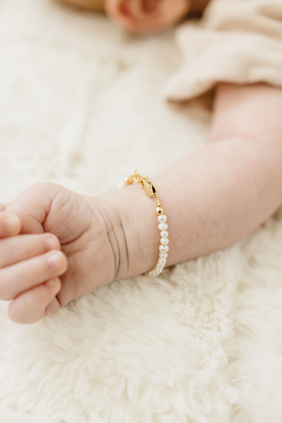 Baby Crystals Dainty Bracelet Sterling Silver for Newborns & Infants| Baby  Gifts for Baby Girls | Newborn Jewelry Embellished with Simulated Pearls &  Crystals from Swarovski (0-3 Months) : Amazon.in: Jewellery