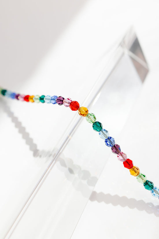 Rainbow Mom + Mini Bracelet set (4MM Beads)