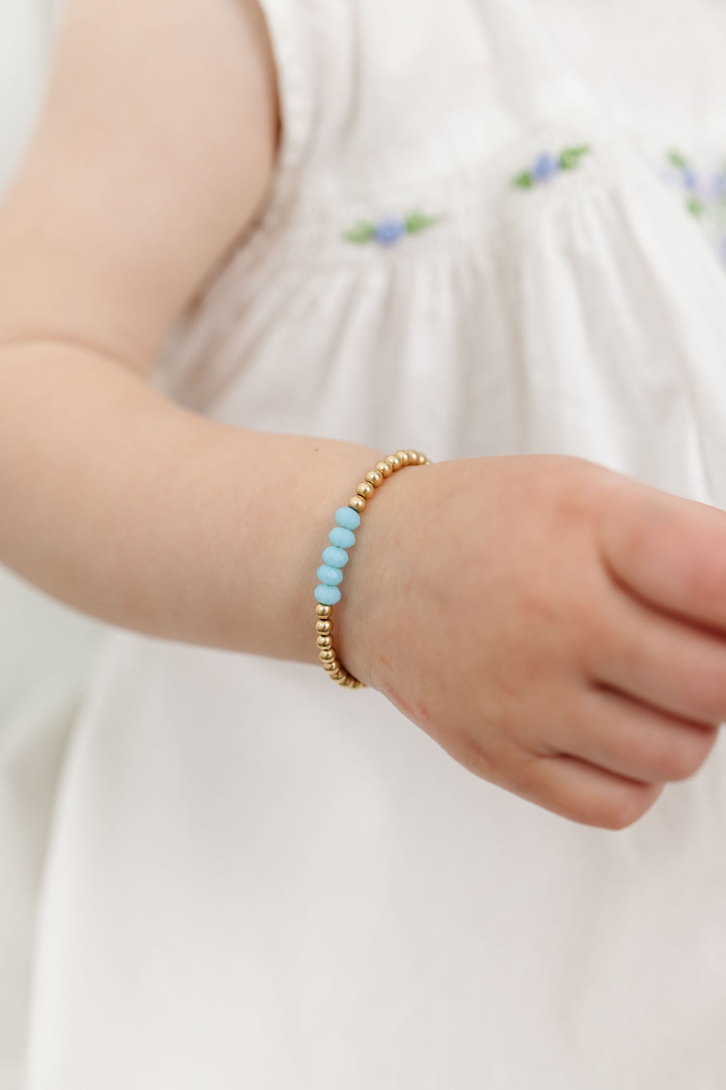 Grey Baby Bracelet (3MM + 4MM beads)