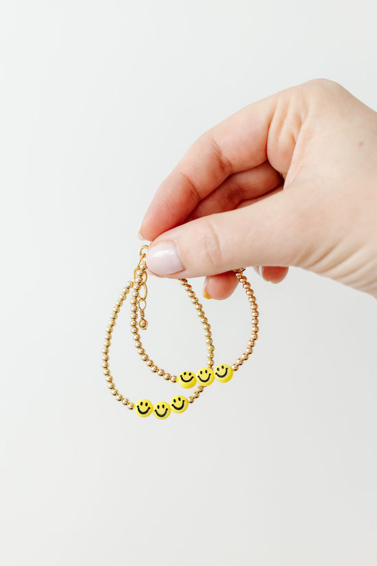 Be Happy Adult Bracelet (3MM+6MM beads)