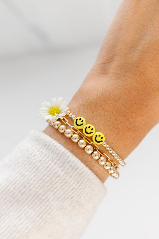 Load image into Gallery viewer, Be Happy Adult Bracelet (3MM+6MM beads)
