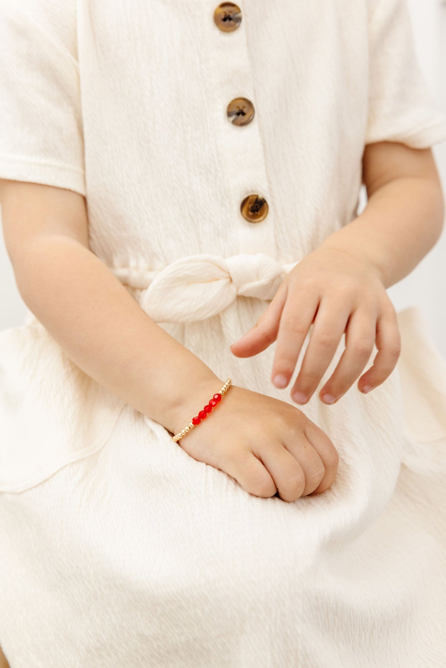 July Birthstone Baby Bracelet (4MM beads)