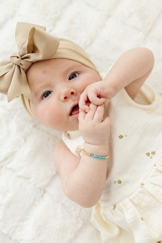 December Birthstone Baby Bracelet (4MM beads)