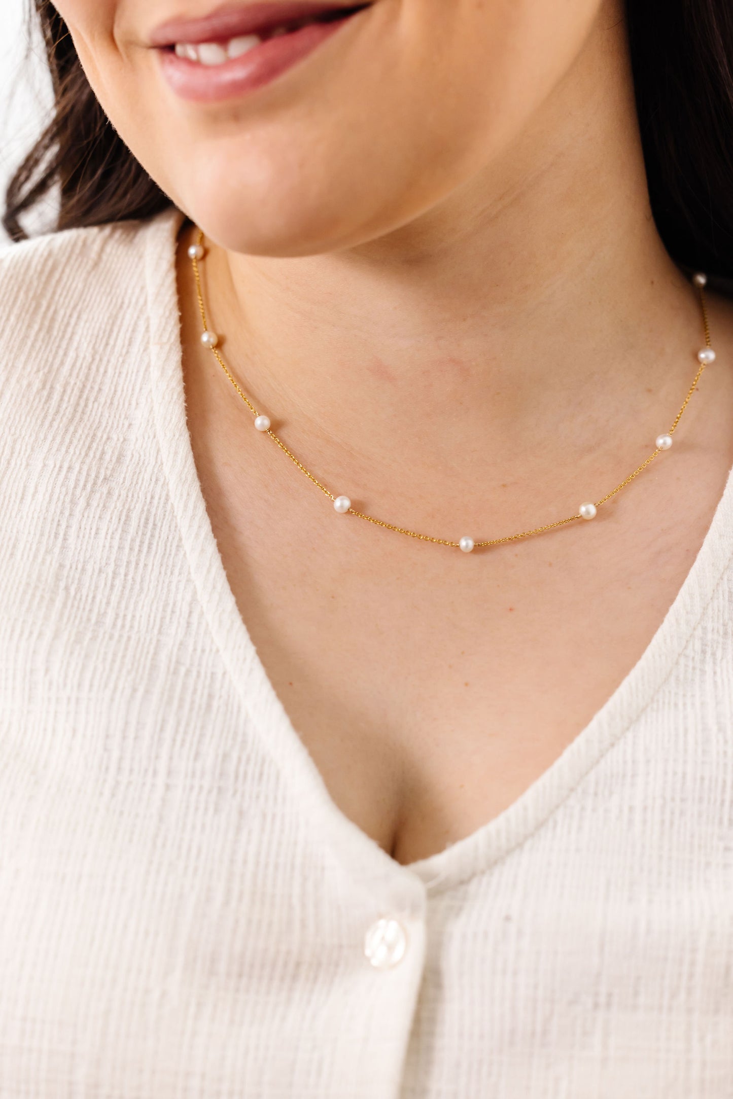 Floating Pearl Necklace – Made By Mary