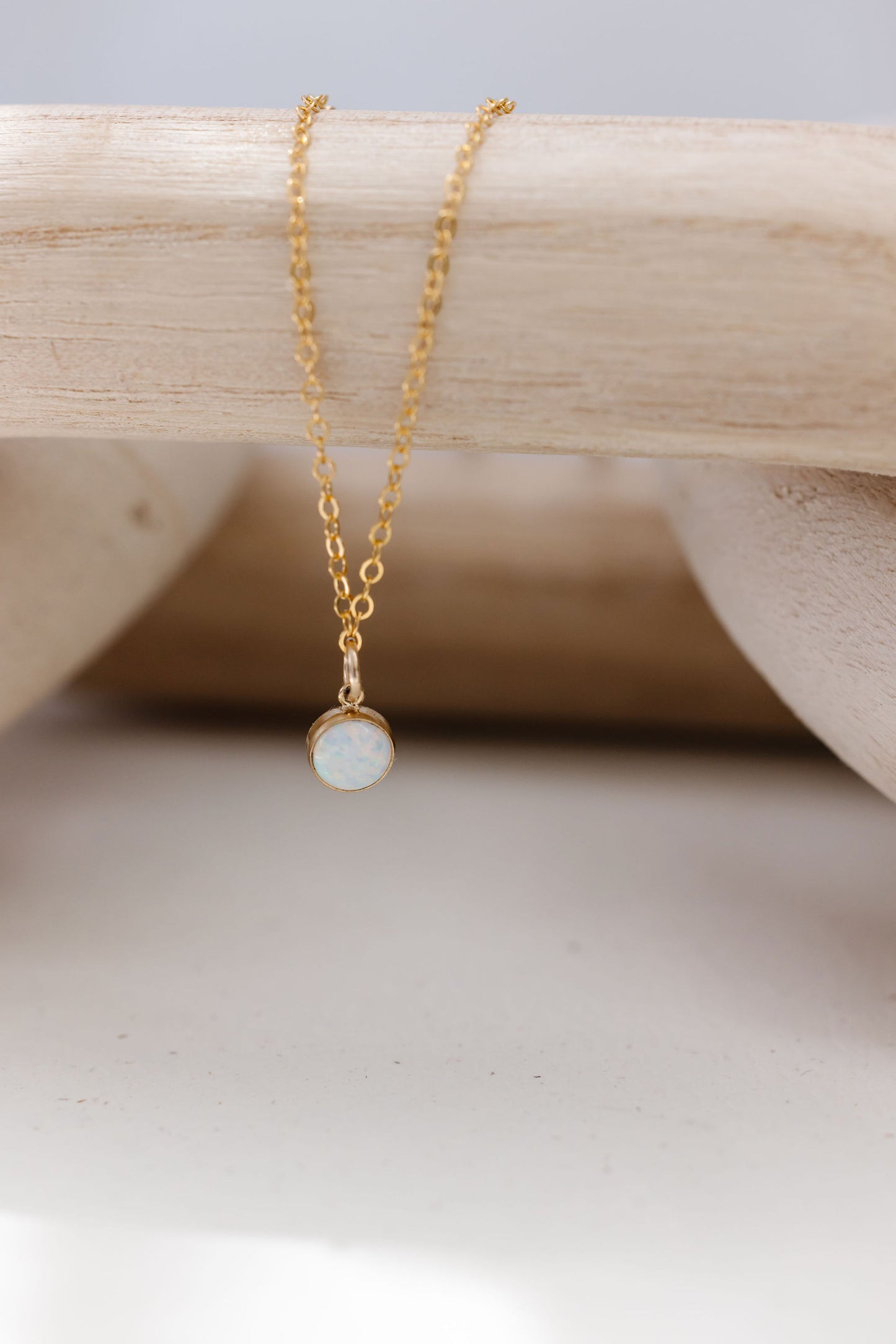Opal Droplet Necklace (6MM)