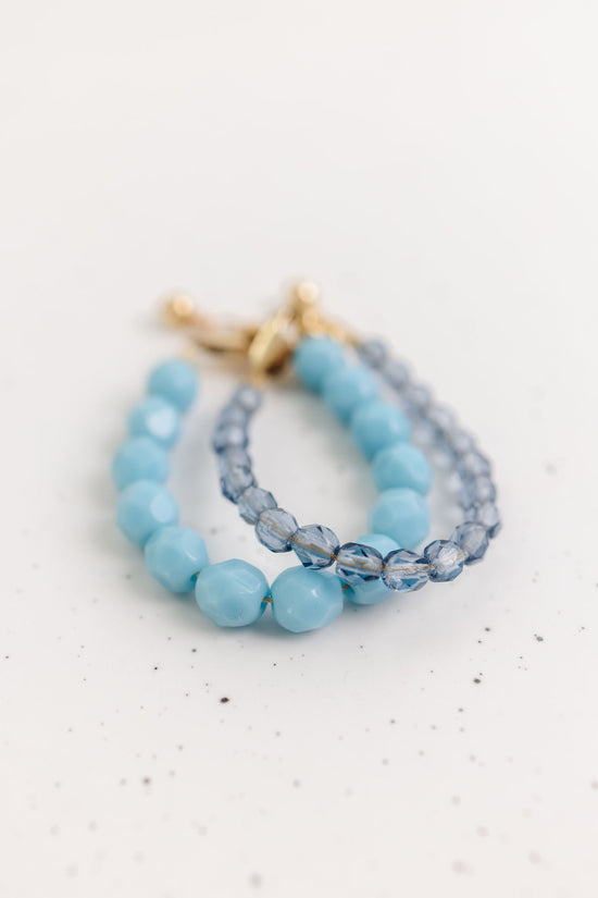 Load image into Gallery viewer, Bluey Baby Bracelet Two-Pack (4MM + 6MM Beads)
