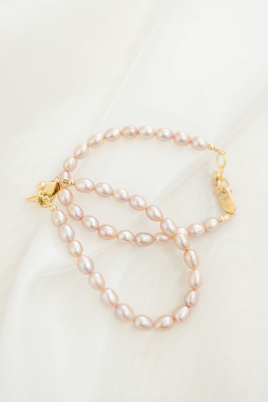 Blush Pearl Baby Bracelet (4MM beads) – gemsbylaura