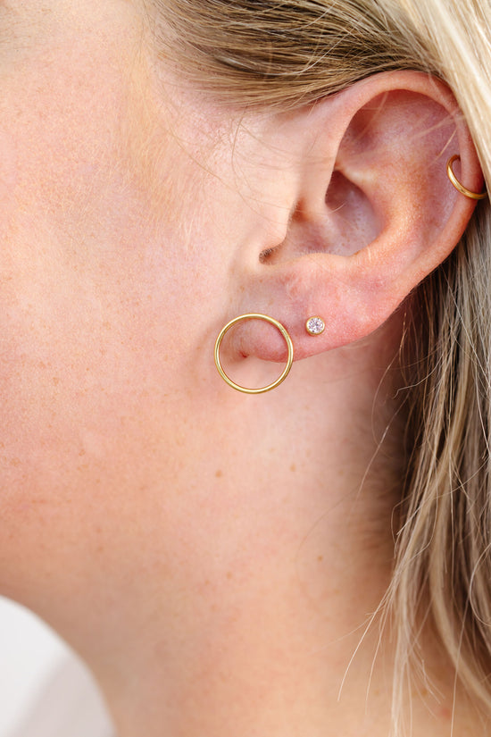 April Birthstone Stud Earrings