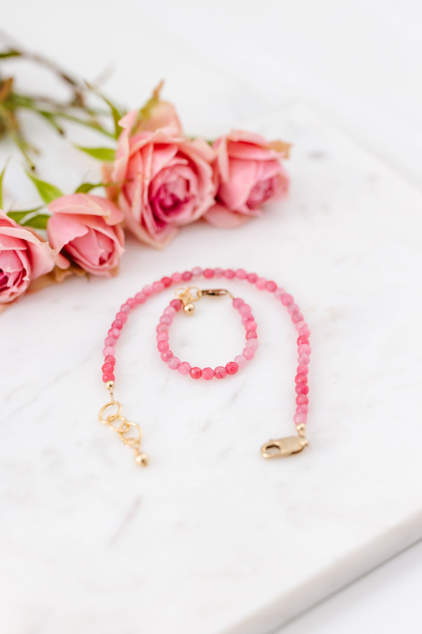 Load image into Gallery viewer, Peony Baby Bracelet (4MM Beads)
