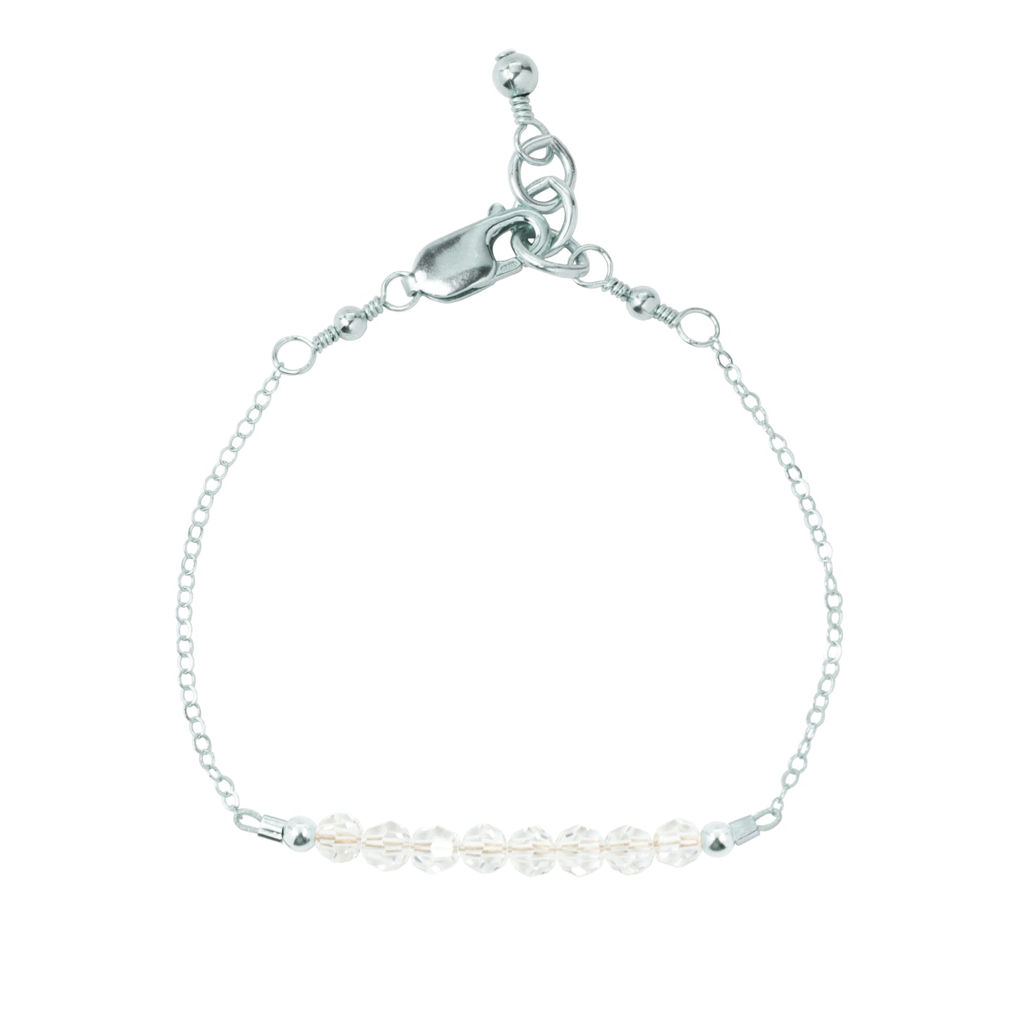 Load image into Gallery viewer, April Adult Chain Bracelet (4MM beads)
