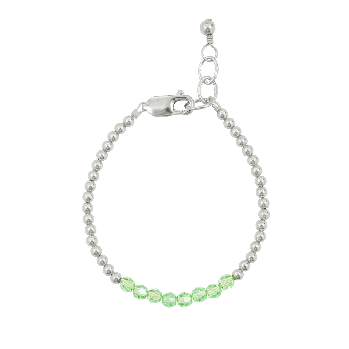 August Birthstone Adult Bracelet (4MM beads)