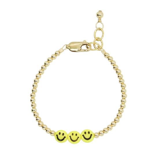 Be Happy Adult Bracelet (3MM+6MM beads)