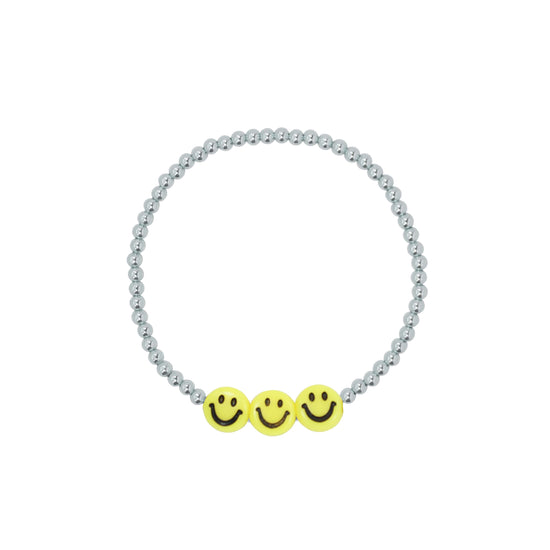 Load image into Gallery viewer, Stretchy Be Happy Adult Bracelet (3MM+6MM beads)
