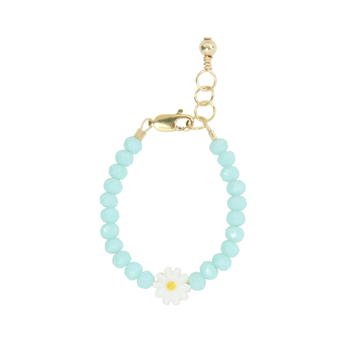 Load image into Gallery viewer, Daisy Baby Bracelet (Capri 4MM Beads)
