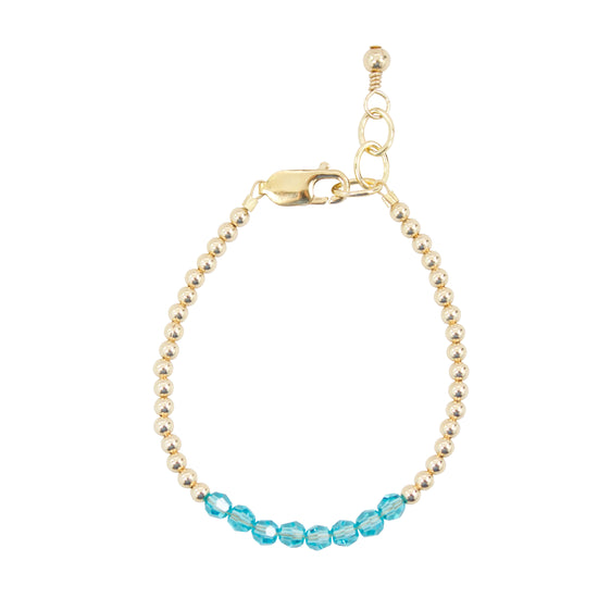 December Birthstone Adult Bracelet (3MM + 4MM beads)