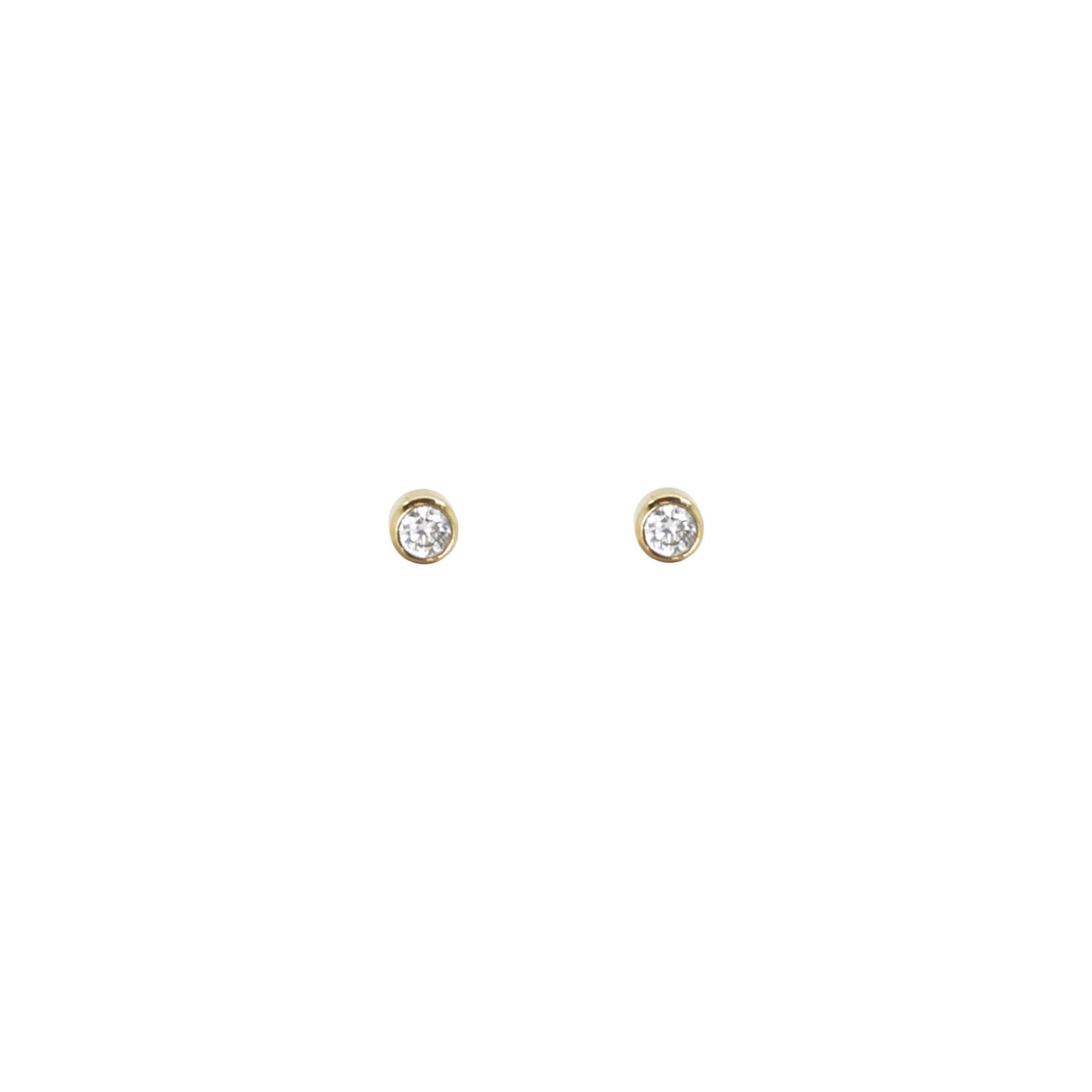 Load image into Gallery viewer, gold filled crystal stud earring. gold filled crystal stud. crystal stud earring. qz stud earring. Effortless stud earring. Effortless crystal stud earring. Gems by Laura.
