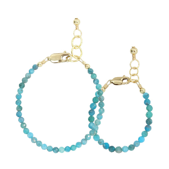 Fiji Mom + Mini Bracelet set (4MM Beads)