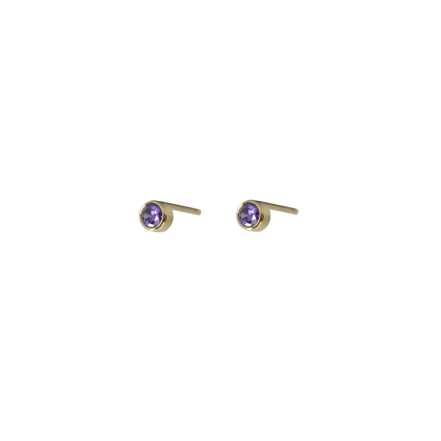 Load image into Gallery viewer, February Birthstone Stud Earrings

