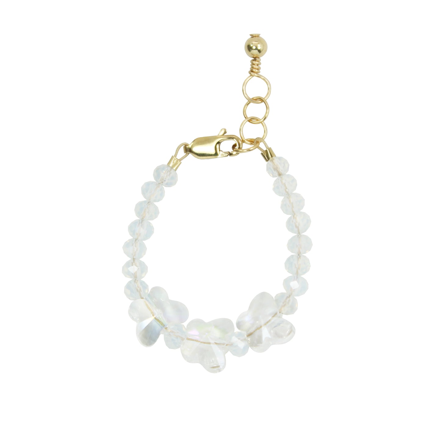 Glasswing Baby Bracelet (4MM + 8MM beads)