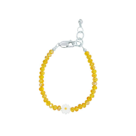 Daisy Adult Bracelet (Goldenrod 4MM Beads)