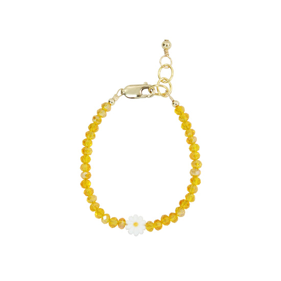Daisy Adult Bracelet (Goldenrod 4MM Beads)