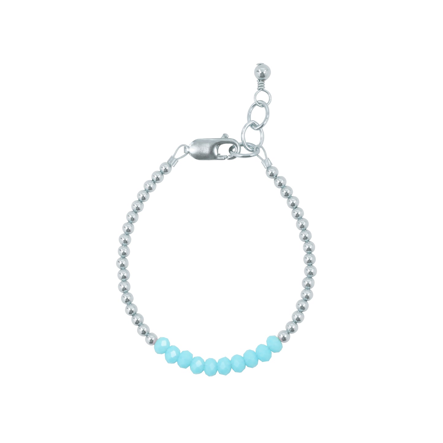 Grey Adult Bracelet (3MM + 4MM beads)