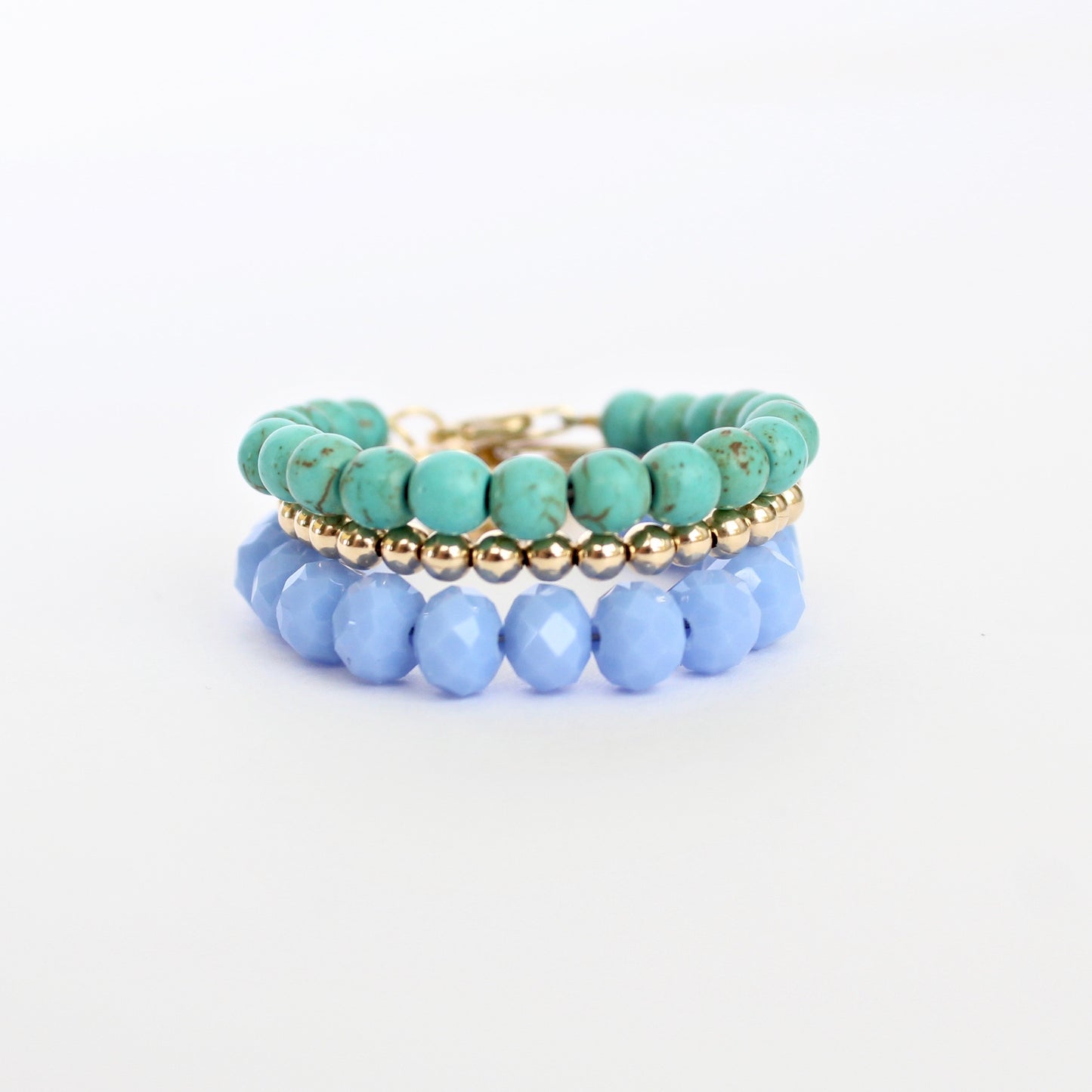 Load image into Gallery viewer, Turquoise Baby Bracelet (4MM beads)
