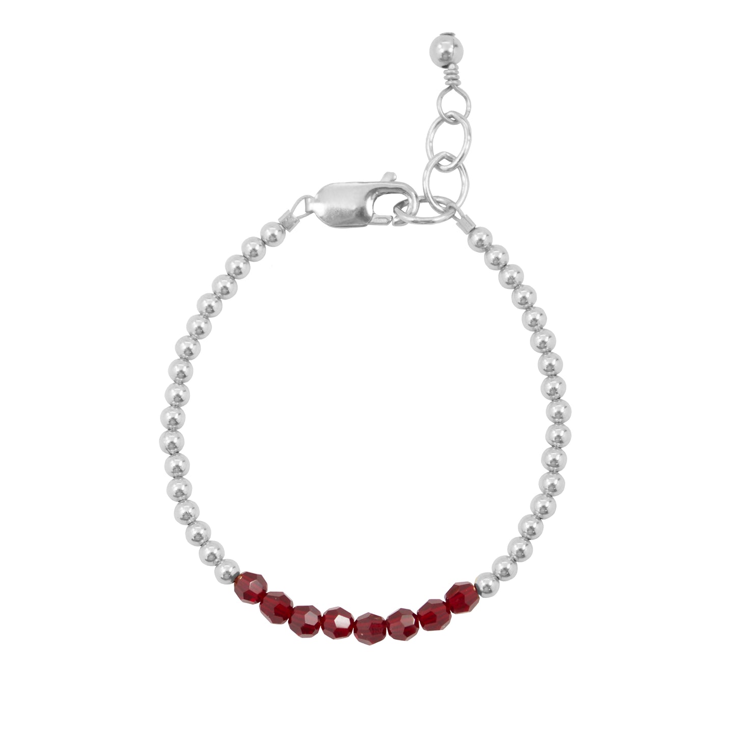 Load image into Gallery viewer, January Birthstone Adult Bracelet (3MM + 4MM beads)
