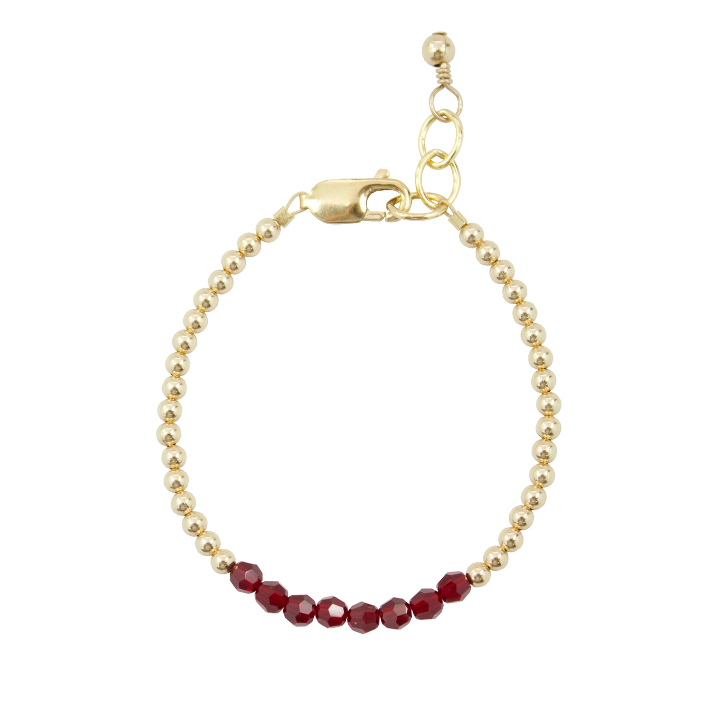 January Birthstone Adult Bracelet (3MM + 4MM beads)