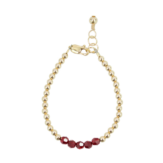 January Birthstone Baby Bracelet (4MM beads)