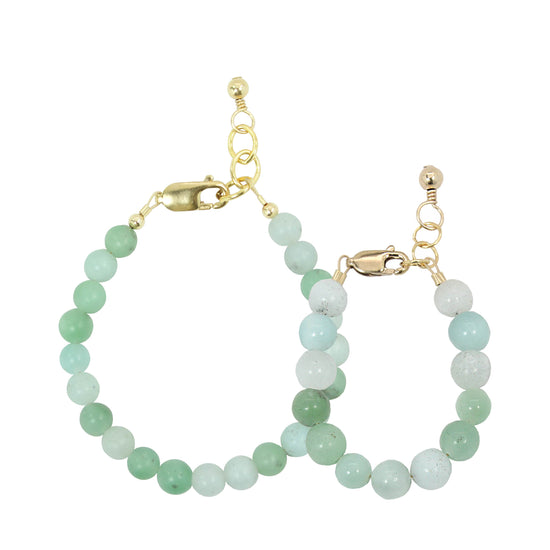 Dew Mom + Mini Bracelet set (6MM Beads)