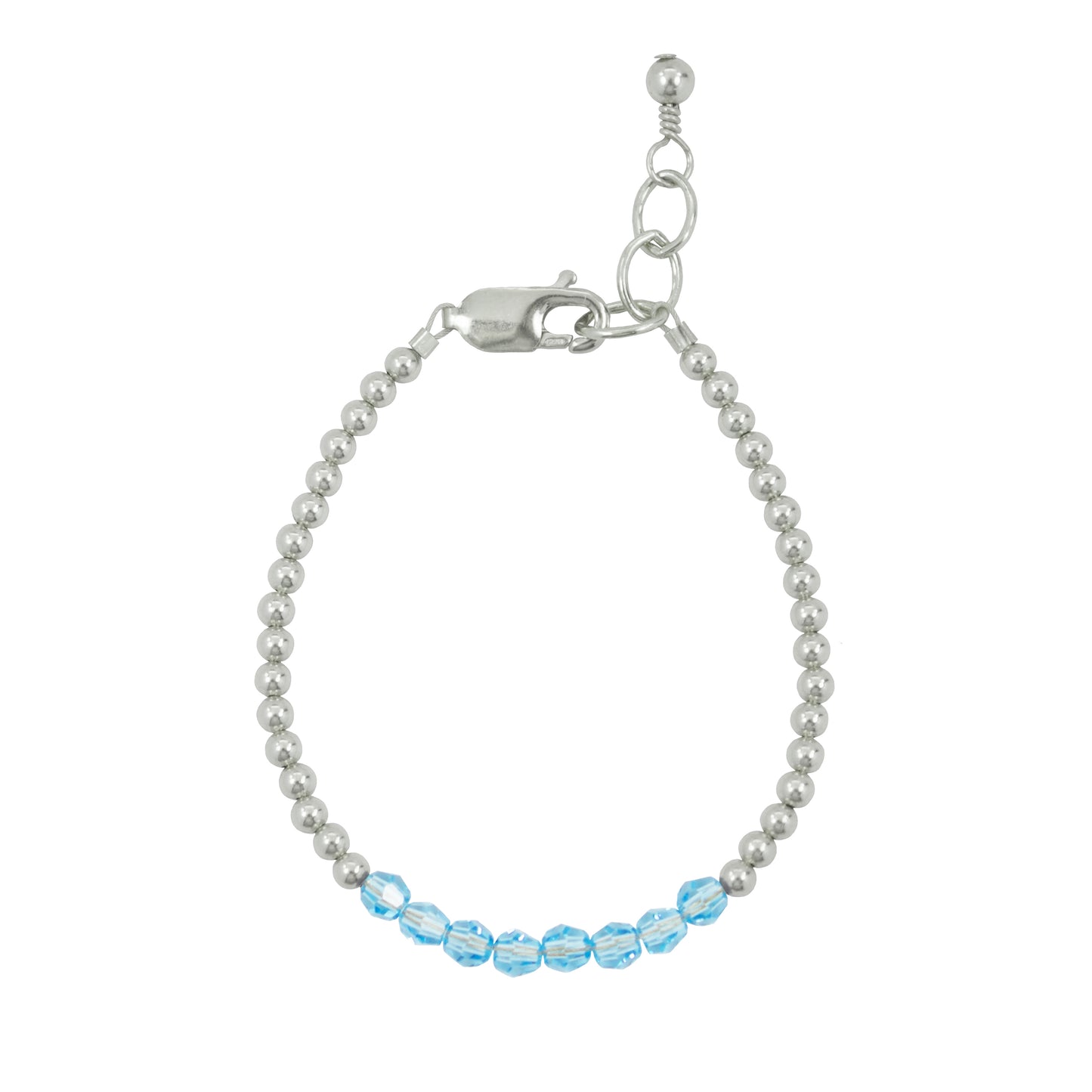 March Birthstone Adult Bracelet (4MM beads)