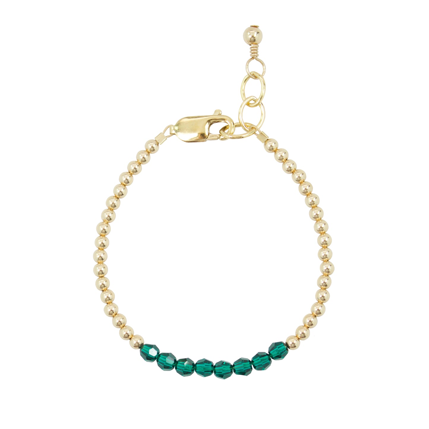 May Birthstone Adult Bracelet (3MM + 4MM beads)